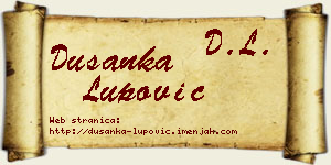 Dušanka Lupović vizit kartica